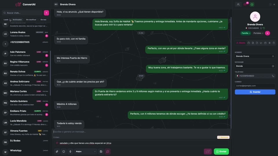 Pedidos y citas gestionados por WhatsApp en un negocio local